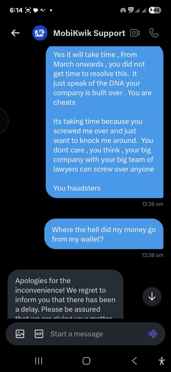MahendraAnkit's tweet photo. @MobiKwikSWAT @police_haryana 

#mobikwikcheats
Be careful with Mobikwik , they'll rob you of your money. 
I lost my money in Mar 25, no response from company . After 4 months , they wanted to close the case in 1 days , now for 4 days they can't even find the reason? https://t.co/r736vUfyWL