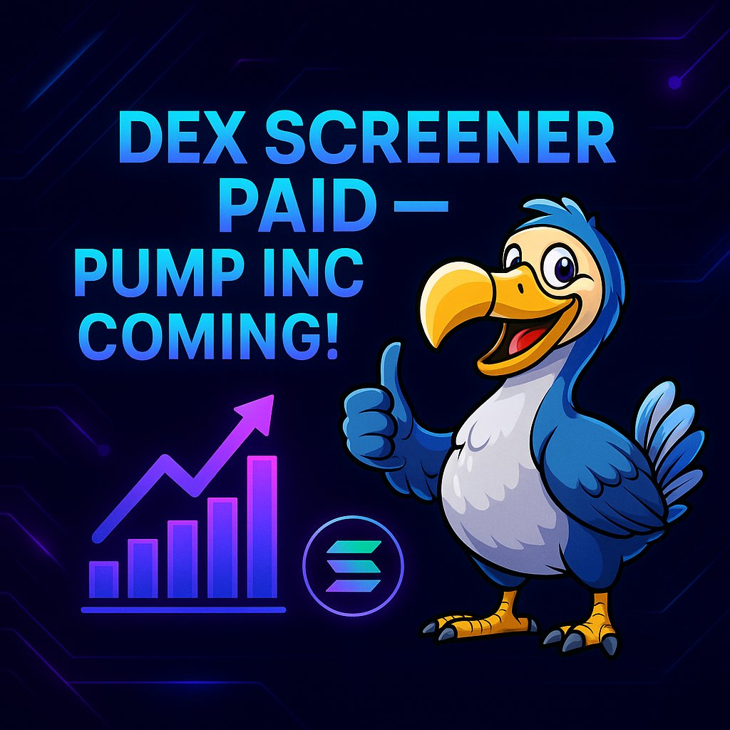 🚨UPDATE🚨
WE HAVE FOUND THE MONEY FOR DEXSCREENER! 💰
Now we're just waiting for activation 👀
You still have time to get in BEFORE the push 👇
$DODO | CA: EM8E9WdMr9DPkHa1ZGoNZxWBwHjfpjiiH2smgZ1b9E2f
#Solana #DEXTools #CryptoGem