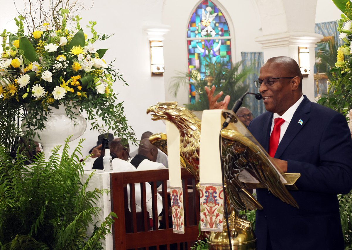 Governor General, Her Excellency the Most Hon. Dame Cynthia Pratt led government officials in attendance at St. Agnes Anglican Church 180th Anniversary Service of Thanksgiving on Sunday, July 13, 2025.  (BIS Photos/Patrick Hanna)