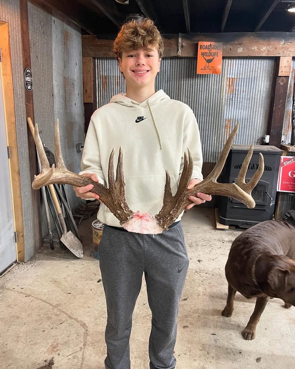 Check out this beaut from Indiana! Isaiah Mobley took this main frame 12-point this past season with his crossbow! He ended up grossing out at 176 inches!