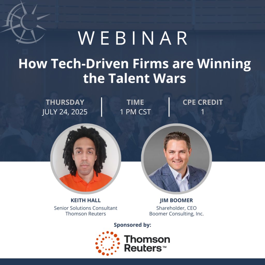 Arianna Campbell (@arianna_bci) on Twitter photo Hiringâs hard right now. So is keeping the people you already have. Firms doing it well are using tech to make space for real work. Join <a href="/jimboomer/">Jim Boomer</a> and Keith Hall from <a href="/thomsonreuters/">Thomson Reuters</a> for a practical webinar.
boomer.link/s0z
#AccountingFirms #TalentRetention Hiringâs hard right now. So is keeping the people you already have. Firms doing it well are using tech to make space for real work. Join <a href="/jimboomer/">Jim Boomer</a> and Keith Hall from <a href="/thomsonreuters/">Thomson Reuters</a> for a practical webinar.
boomer.link/s0z
#AccountingFirms #TalentRetention