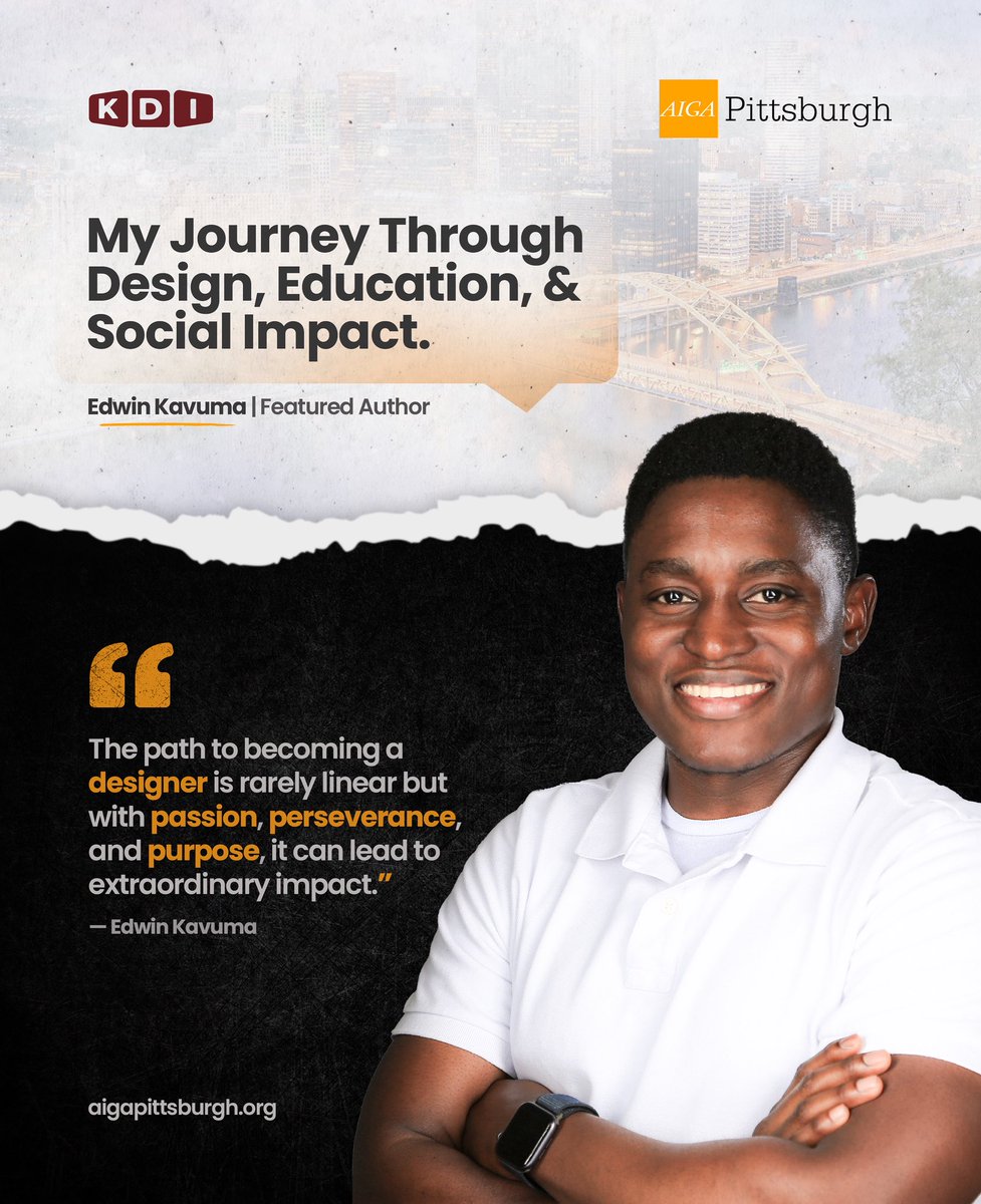 Our Creative Director <a href="/edwin_kavuma/">KAVUMA EDWIN</a> is featured on the AIGA Pittsburgh blog, sharing his journey from Uganda to Pittsburgh and how design has shaped his impact.

AIGA Pittsburgh connects and supports creatives across the Pittsburgh region.

Read more at aigapittsburgh.org