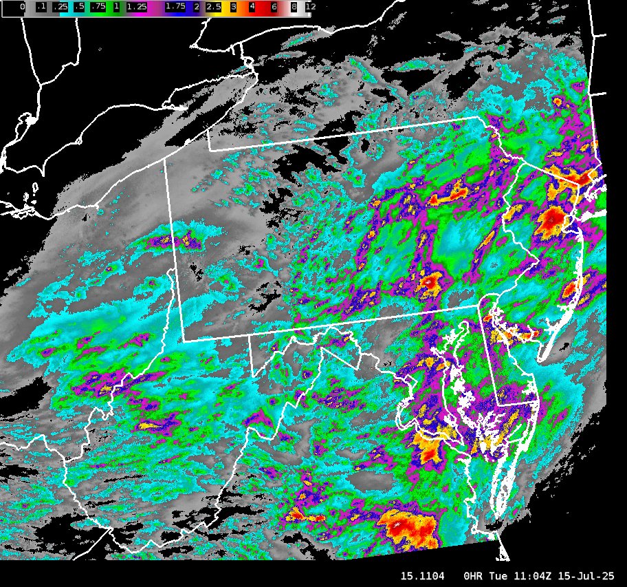 The National Weather Desk (@natwxdesk) on Twitter photo The past radar estimates over the last 24 hours via <a href="/NWSStateCollege/">NWS State College</a>. Notice much of the Mid-Atlantic received 1-3" of rain. Bullseyes in PA, MD, VA and Northern New Jersey contain totals between 4 - 6" with isolated totals in the Garden State up to 7". #Flood #NJwx #PAwx #MDwx The past radar estimates over the last 24 hours via <a href="/NWSStateCollege/">NWS State College</a>. Notice much of the Mid-Atlantic received 1-3" of rain. Bullseyes in PA, MD, VA and Northern New Jersey contain totals between 4 - 6" with isolated totals in the Garden State up to 7". #Flood #NJwx #PAwx #MDwx