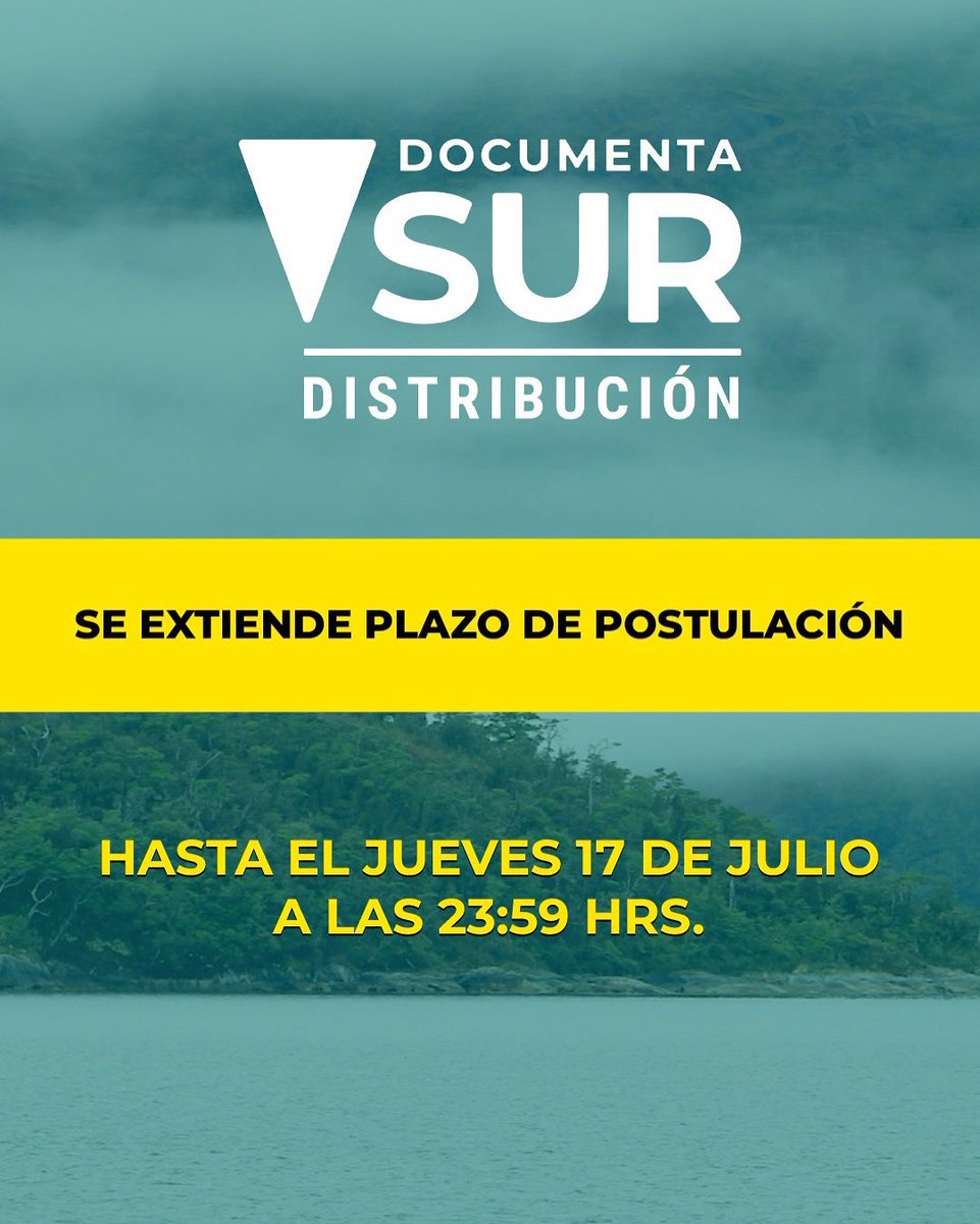 📢 ¡Atención regiones!
Documenta Sur Distribución extiende su convocatoria hasta el 17 de julio 🎬

¿Trabajas en distribución, programación o tienes un documental en postproducción? Postula a una de las 20 becas para talleres en Valdivia

🔗 Postula en: documentasur.cl