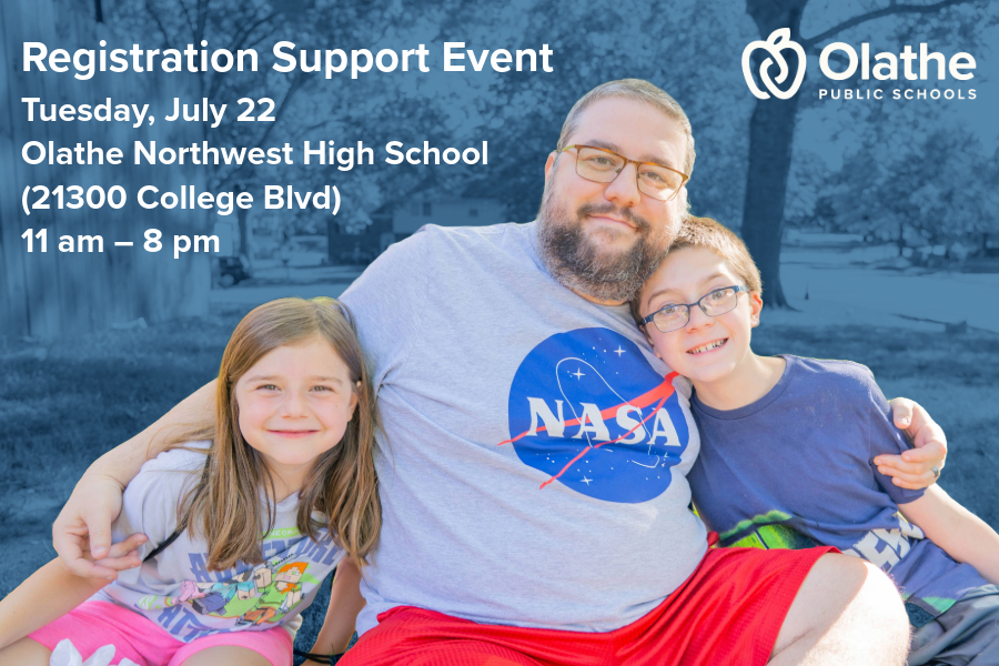 🌟 Need help registering your child for the 2025-26 school year? New and returning families are invited to attend the Olathe Public Schools Registration Support Event:
Tuesday, July 22
Olathe Northwest (21300 College Blvd, Olathe, KS 66061)
11 am – 8 pm

🍎 Translation services