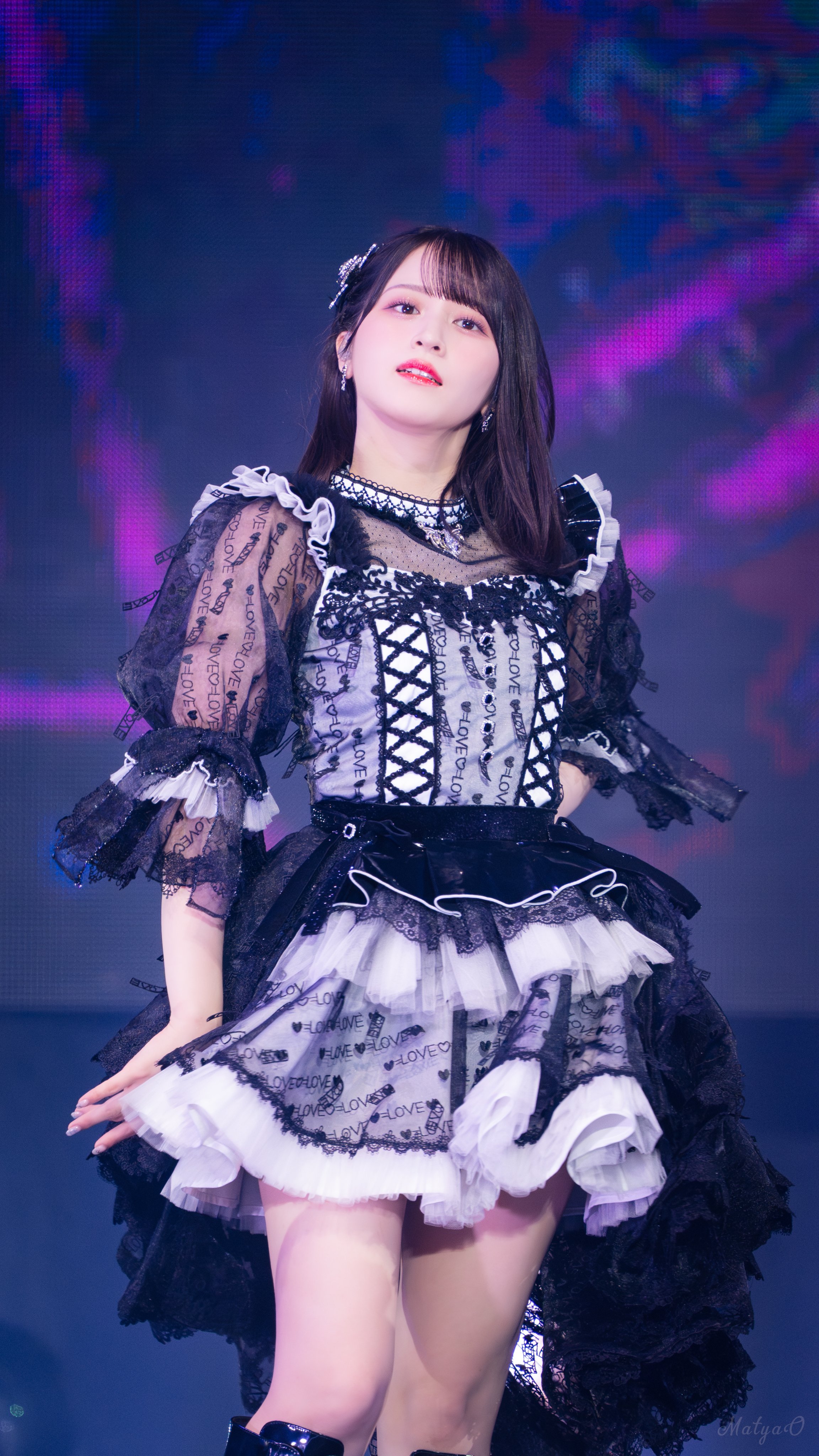 佐々木舞香 直筆 アリーナツアー2025衣装 黒衣装 イコラブ ヨリ LOVE 佐々木舞香 生写真 チュウ 黒衣装 アリーナツアー2025