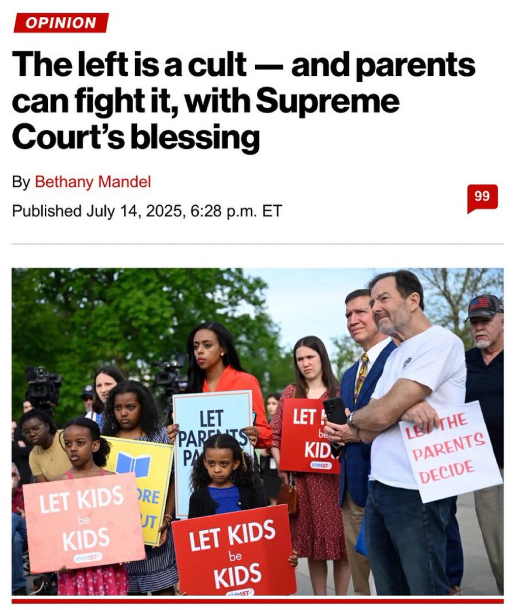Bethany S. Mandel (@bethanyshondark) on Twitter photo I have a piece in the <a href="/nypost/">New York Post</a> today about how parents should be able to opt their children out of secular religious content in public schools:
Read it: nypost.com/2025/07/14/opi… I have a piece in the <a href="/nypost/">New York Post</a> today about how parents should be able to opt their children out of secular religious content in public schools:
Read it: nypost.com/2025/07/14/opi…