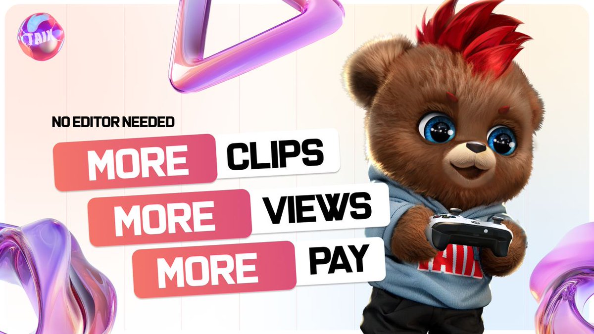 Content Creators: Here’s How You Make More

The best moments = the best clips = the most money.

The problem: You miss most of them.
The solution: TAIX.

I track chat, reactions, and spikes and turn your best moments into viral-ready clips automatically while you focus on