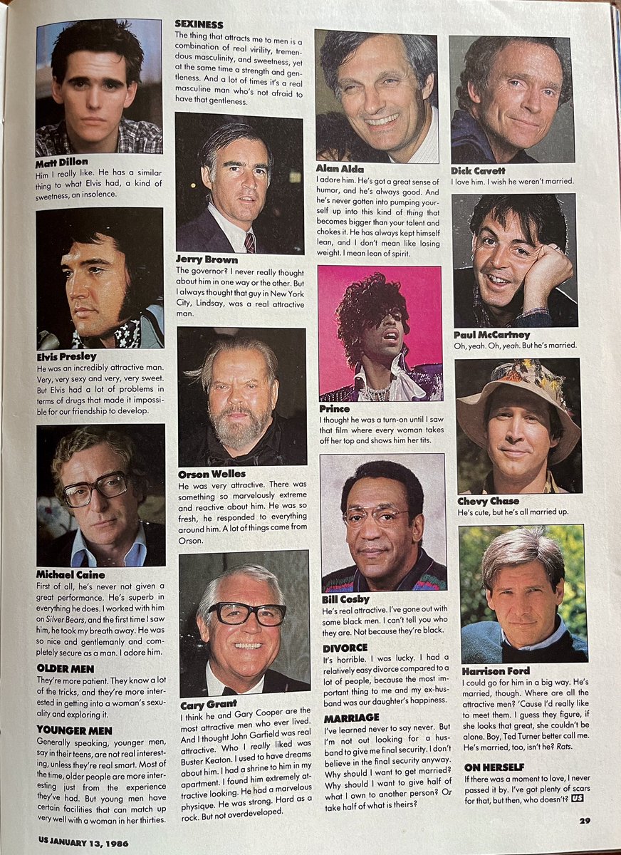 Cybill’s Sizzling Score Card. “Sultry Cybill Shepherd Rates 32 Of The World’s Sexiest Men” and yes, Bruce Willis is one of them. Us Magazine, January 13, 1986. From my personal collection. #moonlighting
