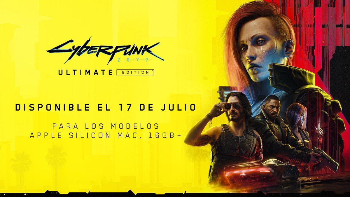 CDPR_ES's tweet image. ¡Preparaos, chums de Mac! 💻🔥
Cyberpunk 2077: Ultimate Edition llega a Mac el 17 de julio de 2025.
Conéctate al futuro oscuro… ¡52 años antes de tiempo! ⚡🤯