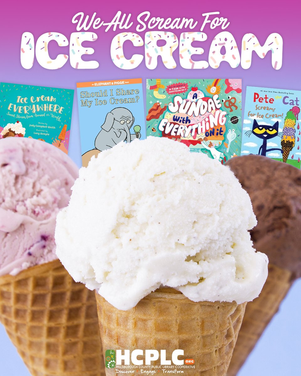 Whether you get it from store shelves or a jingle-playing truck, ice cream hits the spot during the hot days of summer. With it being National Ice Cream Month, we will give you some tasty reads centered on the frozen treat: ow.ly/4pmg50WpeBZ