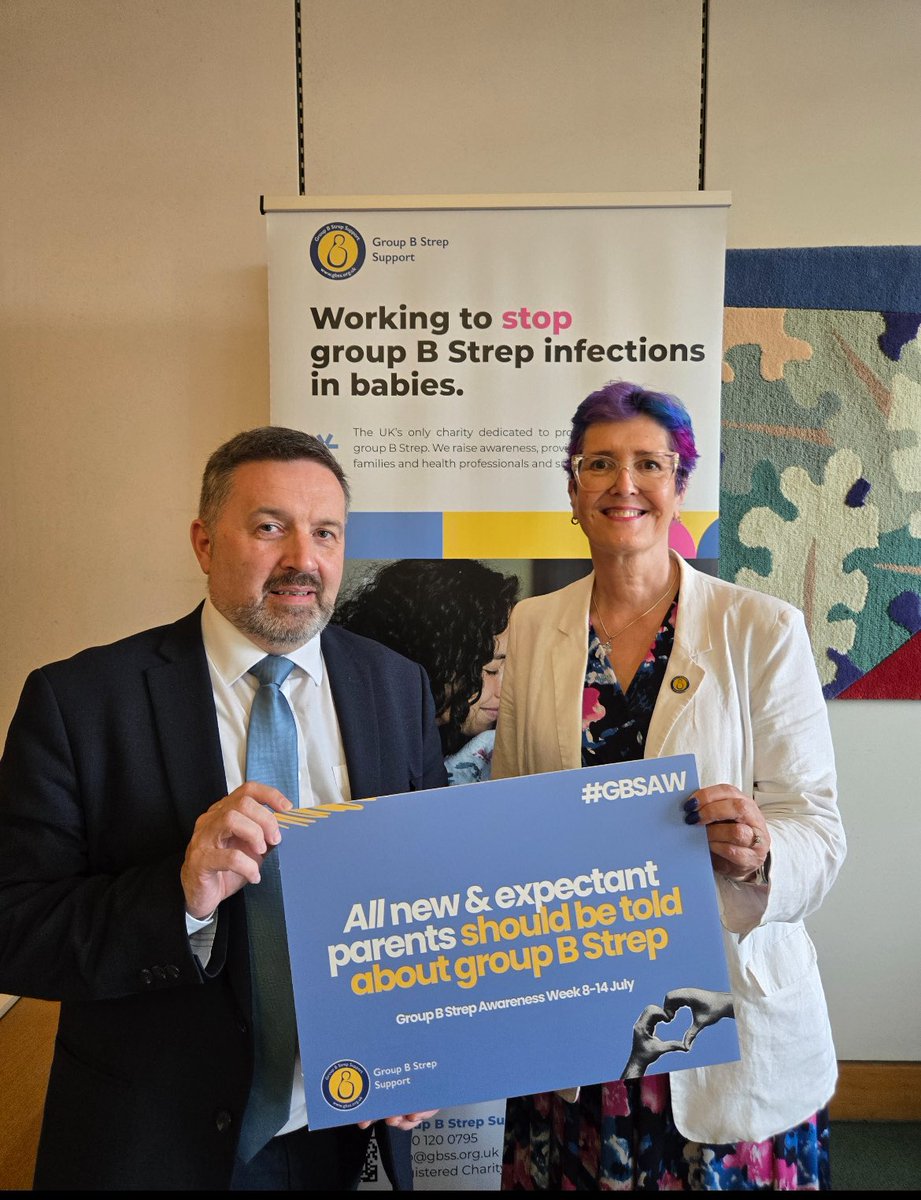 Robin Swann MP (@robinswann_mp) on Twitter photo Sadly, this week, 14 babies in the UK will develop group B Strep infection.
This Group B Strep Awareness Week, I have joined the call for greater awareness of Group B Strep for parents.
<a href="/GBSSupport/">Group B Strep Support</a> Sadly, this week, 14 babies in the UK will develop group B Strep infection.
This Group B Strep Awareness Week, I have joined the call for greater awareness of Group B Strep for parents.
<a href="/GBSSupport/">Group B Strep Support</a>