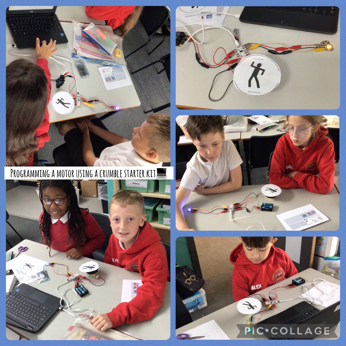 In ICT we have been using a crumble connector, a sparkle and a motor to create a programme following different algorithms!💻 🖥️