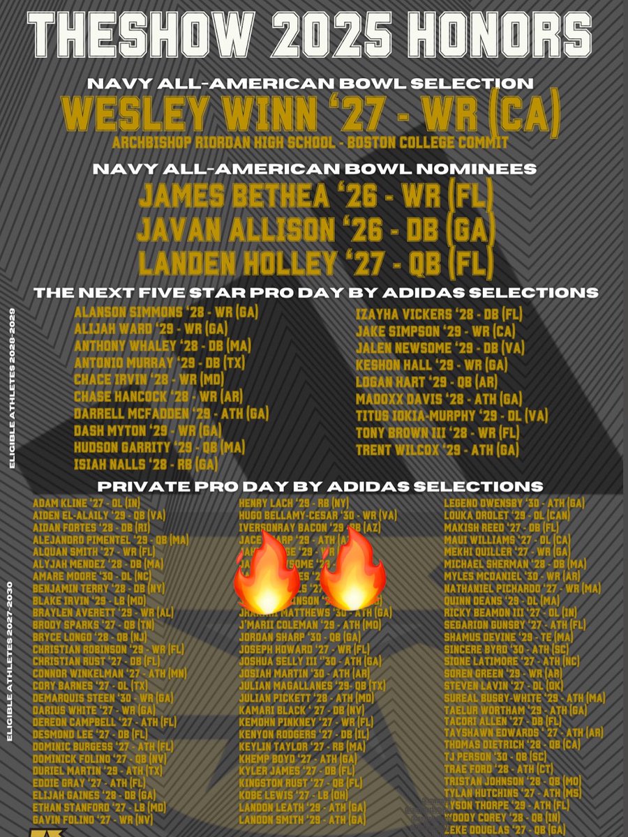 hugoxbc's tweet image. 🔥 Blessed to be selected for the PRIVATE PRO DAY by Adidas with The SHOW 2025!
Grateful for the opportunity —Let’s work! 🏁💪 #StayReady

📍#TheSHOW2025 #AdidasAllAmerican
🔒 #PrivateProDay #NILReady #StudentAthlete
🎯 #ClassOf2030 #WR1 #FootballGrind
🚀 #NextUp #BuiltDifferent…