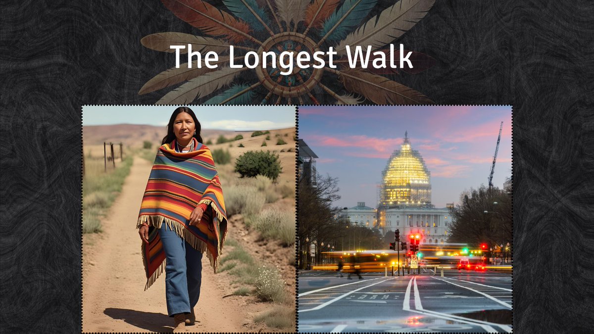 In 1978, hundreds walked 2,800 miles from Alcatraz to D.C. on the Longest Walk—standing up for Native rights, sovereignty, and justice. Their journey brought national attention to threats against Native treaties. loom.ly/9G6zZpo
#NativeHistory #TheLongestWalk