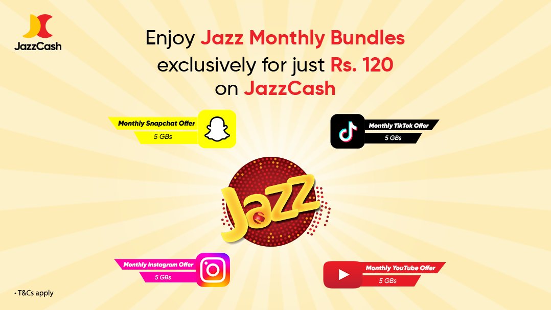 Streaming, scrolling aur socializing chalay gi ab poora mahina! 😃 Subscribe karo Jazz Monthly Bundles via JazzCash for Rs. 120 each aur lagay raho.💛
Download the app now: bit.ly/3CS8cti