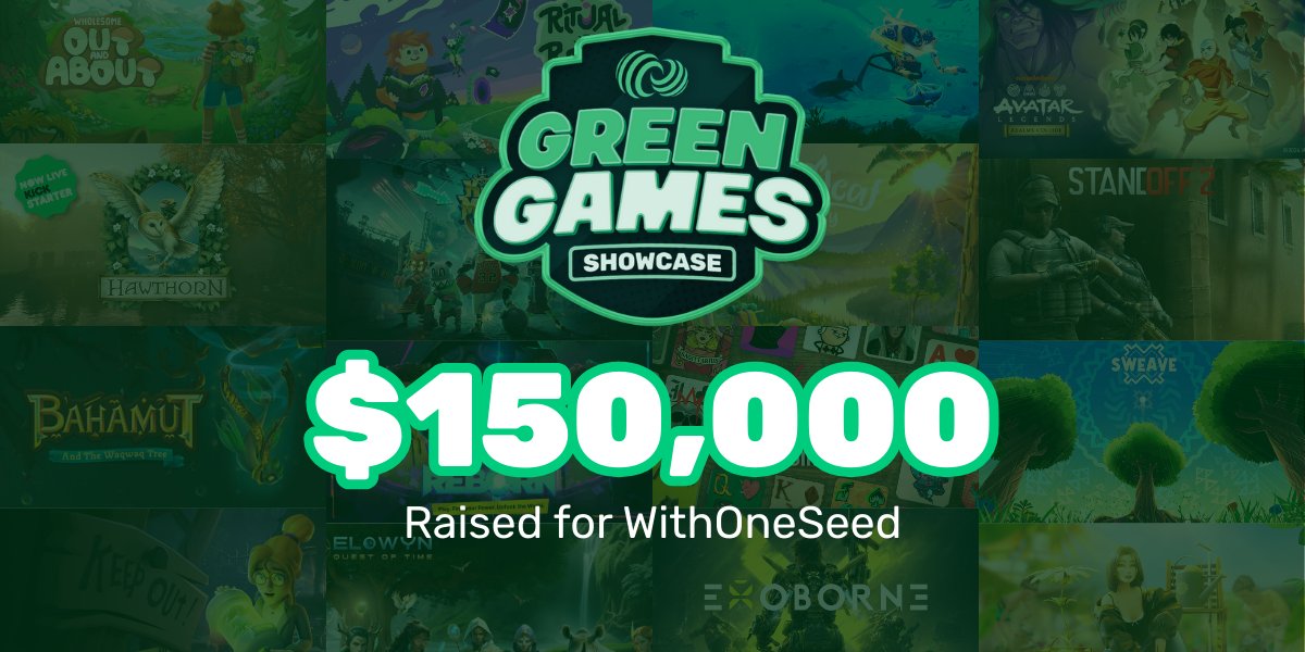 Our first-ever Green Games Showcase at Summer Game Fest has raised an incredible $150,000 for our Gold Standard sustainability partner WithOneSeed: enough to plant our target of 50,000 trees in Timor‑Leste for vital habitat restoration!