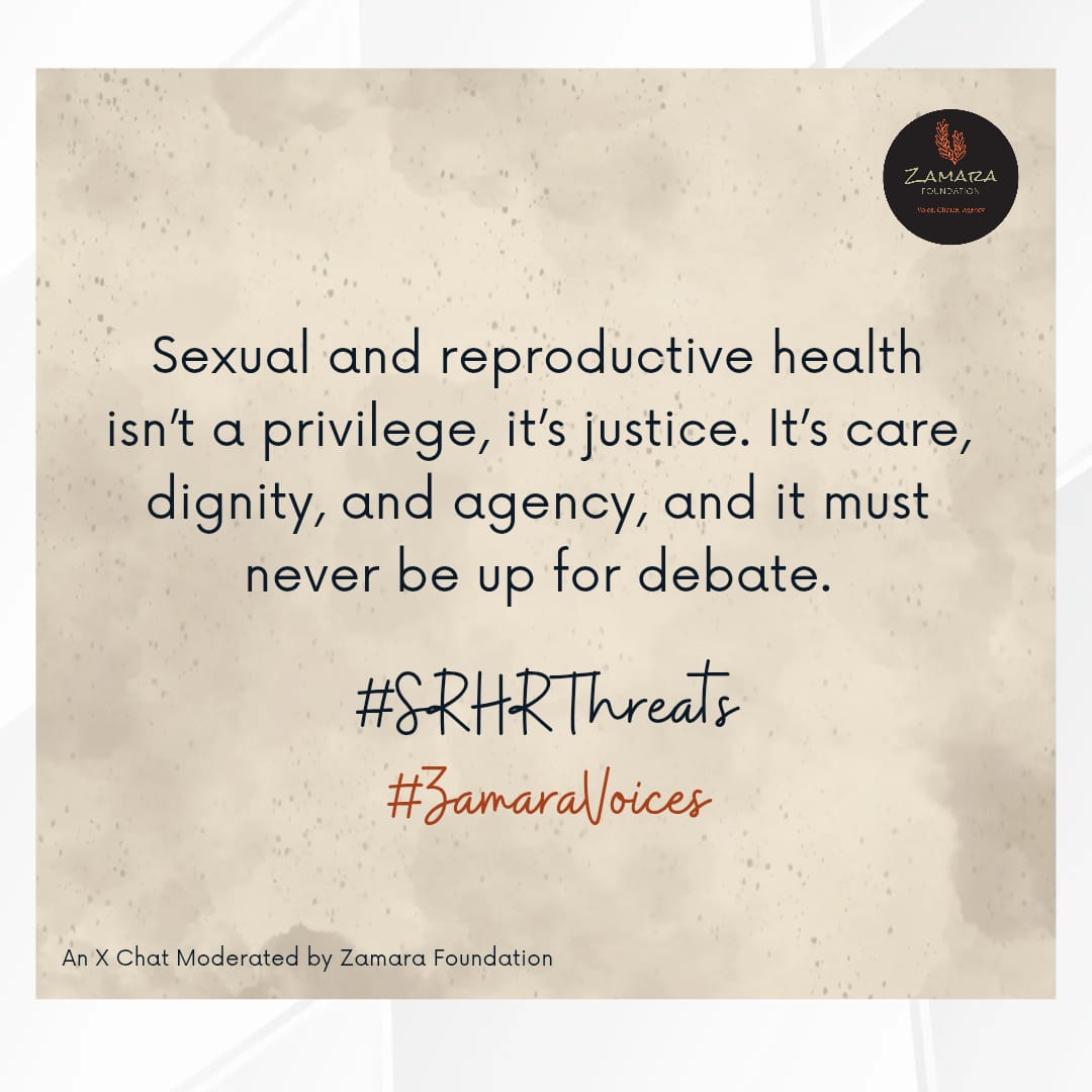 Starcy Akinyi (@akinyistar83449) on Twitter photo Dignity, care and agency rotate around SRH and thus should not be put up for debate since it's not a priviledge but a mandatory.
#srhrthreatske
#ZamaraVoices
<a href="/Zamara_fdn/">Zamara Foundation</a> Dignity, care and agency rotate around SRH and thus should not be put up for debate since it's not a priviledge but a mandatory.
#srhrthreatske
#ZamaraVoices
<a href="/Zamara_fdn/">Zamara Foundation</a>