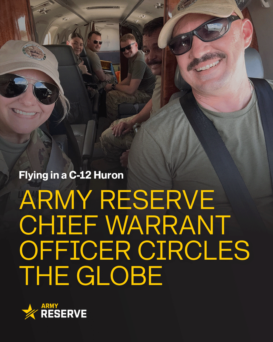USArmyReserve's tweet image. Circumnavigating the Earth in a military turboprop aircraft requires meticulous planning and tremendous skill.
And one Army Reserve chief warrant officer recently accomplished the feat.
➡️ spr.ly/600344GTv