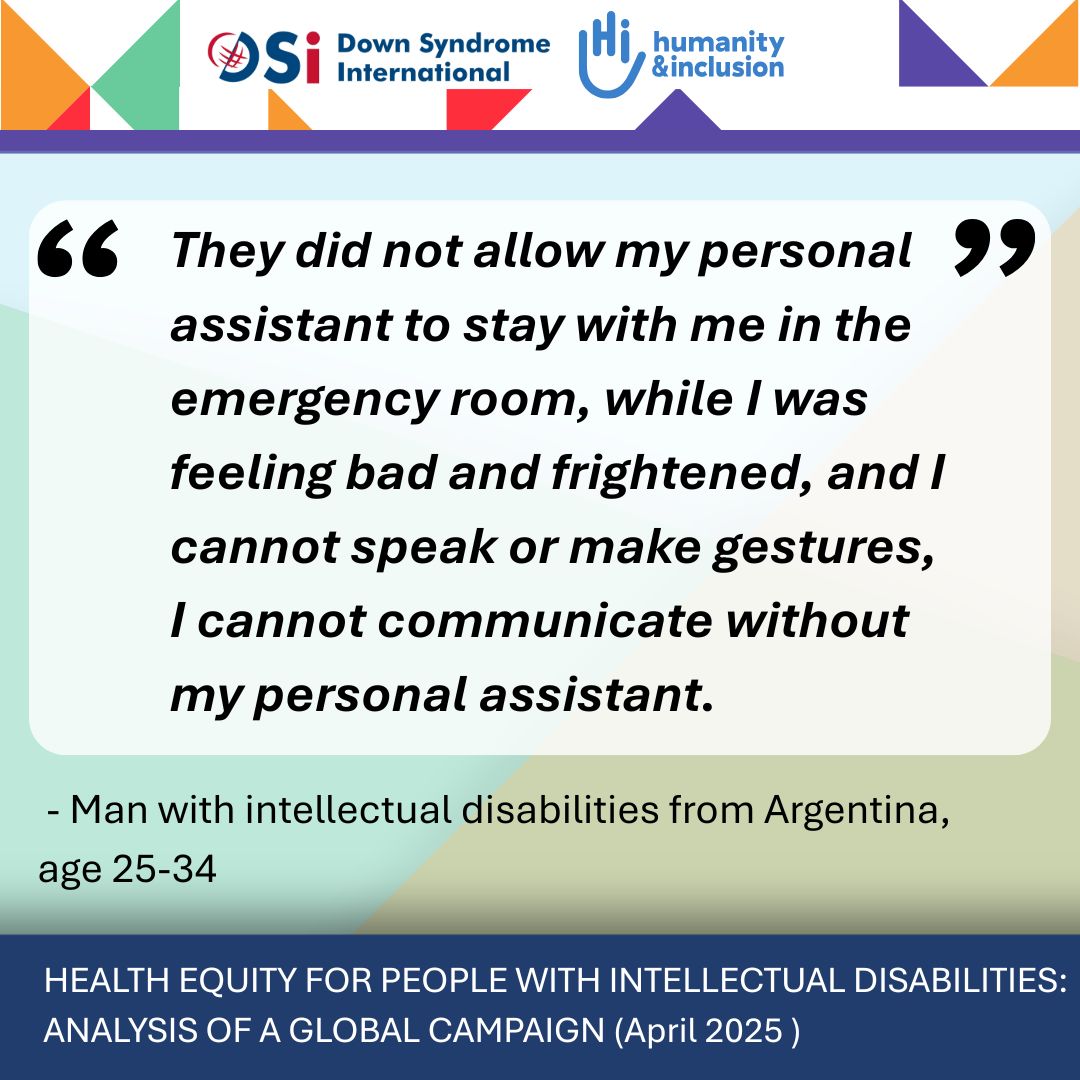 DSiupdate's tweet image. Nearly half the people said no reasonable accommodations are provided. This includes things like Easy Read letters, longer appointments, or letting a support person attend.
Learn more in our report zurl.co/BTdPp 
#HealthEquity #ActionForEquity #HealthForAll
@WHO  @HI_UK