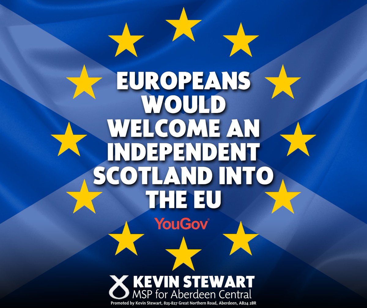 Good news!

Polling conducted across five major EU countries shows overwhelming support for Scotland rejoining the EU as an independent nation. 

Between 63% &amp; 75% of people in each country said they would support an independent Scotland becoming a member of the European Union.