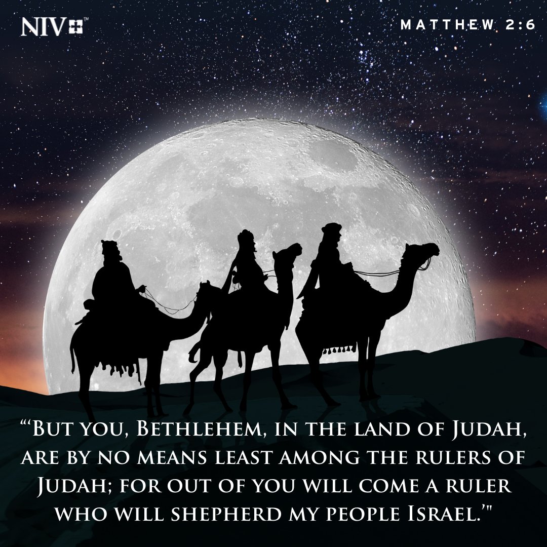 NIVBible's tweet image. "But you, Bethlehem, in the land of Judah, are by no means least among the rulers of Judah; for out of you will come a ruler who will shepherd my people Israel." Matthew 2:4-6 #niv #nivbible #votd #verseoftheday