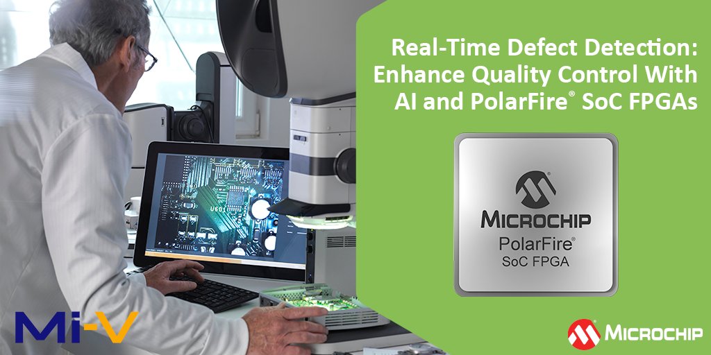 MicrochipTech's tweet image. Transform your manufacturing process with real-time, AI-powered PCB inspections. Discover how our PolarFire® SoC Video Kit &amp;amp; @SpanIdeaSystems&apos; AI technology streamline defect detection, reducing manual effort &amp;amp; increasing throughput. mchp.us/3ZD7Y6N #AI #PolarFire #FPGAs