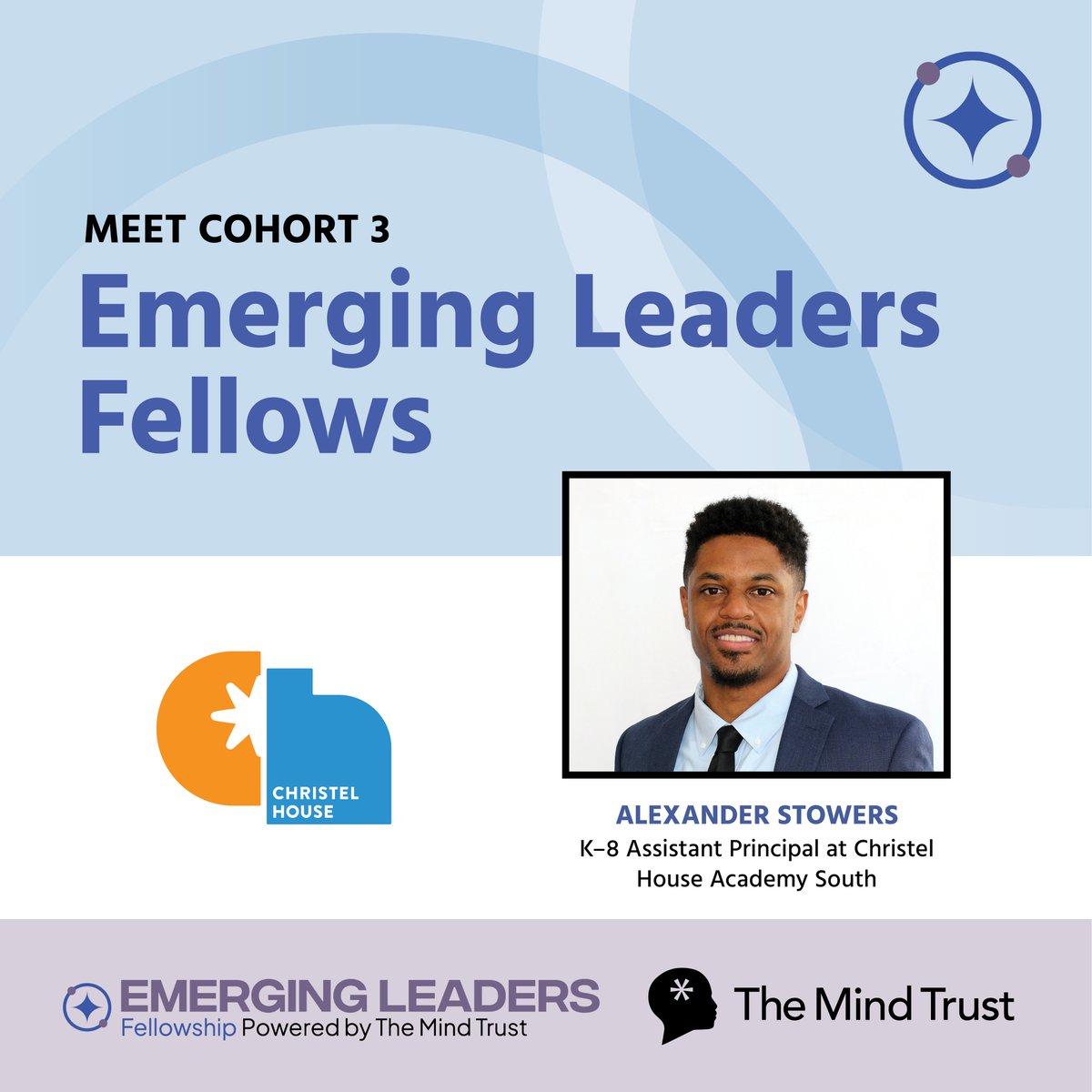 TheMindTrust's tweet image. Congratulations to The Mind Trust's Emerging Leaders Fellow, Alexander Stowers! Alexander is K–8 Assistant Principal at Christel House Academy South in Indianapolis and is part of the fellowship's third cohort; learn more about him here: themindtrust.org/fellows/alexan…
