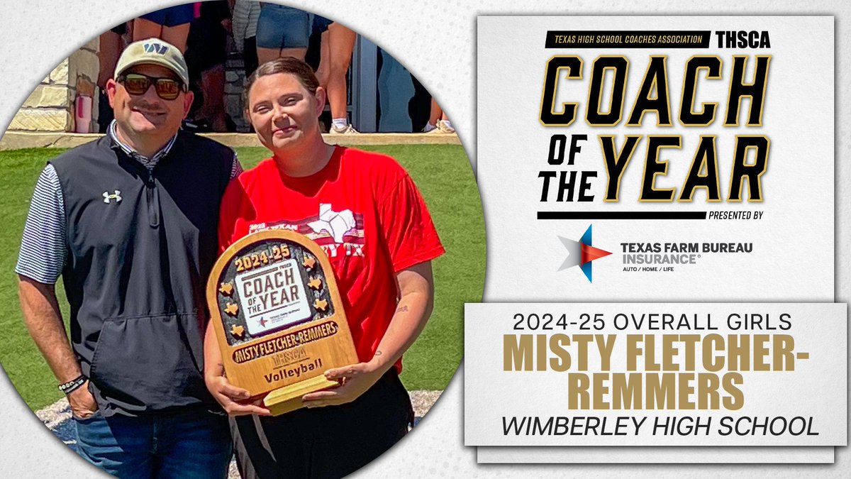 ⭐CONGRATULATIONS⭐ to the 2024-25 Overall Girls Coach of the Year Award Winner presented by <a href="/TXFBinsurance/">Texas Farm Bureau Insurance</a>, Misty Fletcher-Remmers from Wimberley HS!

We applaud you for your hard work and dedication to the coaching profession. We’re grateful for the guidance, support, and