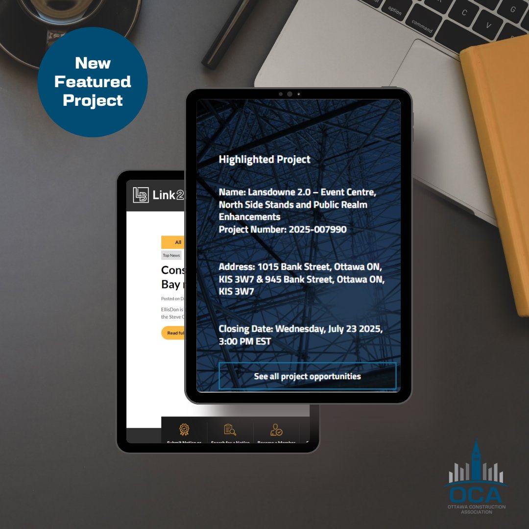 Ottawa Construction Association (@constructionott) on Twitter photo Discover this monthβs Featured Project on OCA's electronic plansroom Link2Build! As Ontarioβs leading construction resource, Link2Build bring you nearly 10,000 projects annually from across the province. Want to learn more about Link2Build? Email projects@oca.ca #MyOCA Discover this monthβs Featured Project on OCA's electronic plansroom Link2Build! As Ontarioβs leading construction resource, Link2Build bring you nearly 10,000 projects annually from across the province. Want to learn more about Link2Build? Email projects@oca.ca #MyOCA