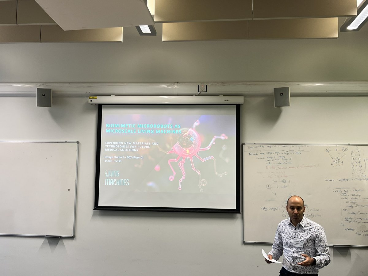 yashpalsbrar's tweet image. We open our workshop titled “Biomimetic microrobots as microscale living machines”
@SantAnnaPisa @StefanoPalagi @ERC_Research @MicroRobotLab
#livingmachine
