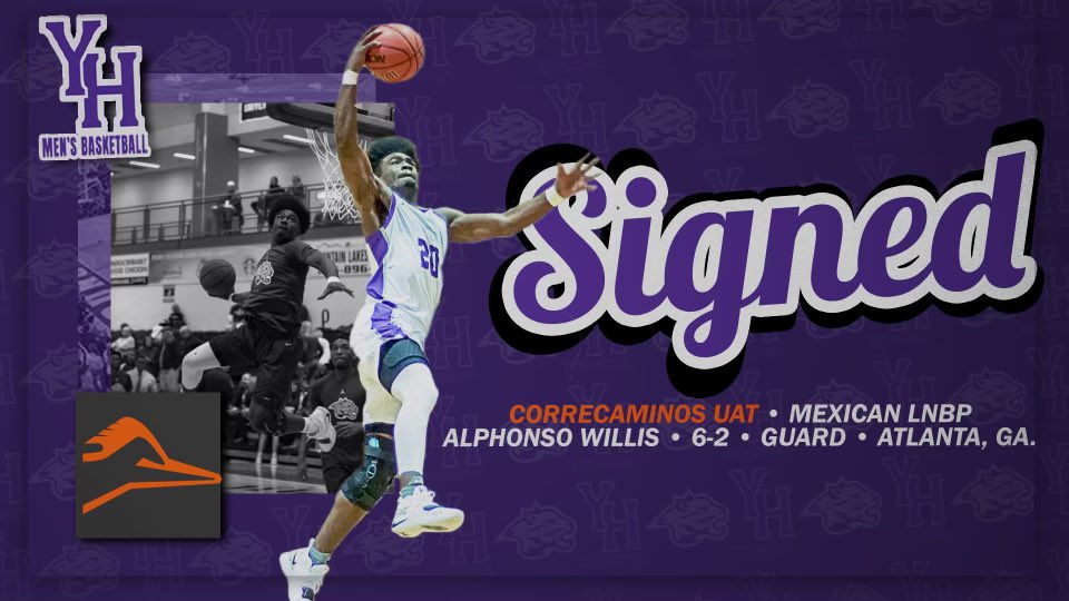 YHC_MBB's tweet image. Congratulations to Alphonso Willis who recently signed to continue his professional basketball career with the Correcaminos UAT in the Mexican LNBP