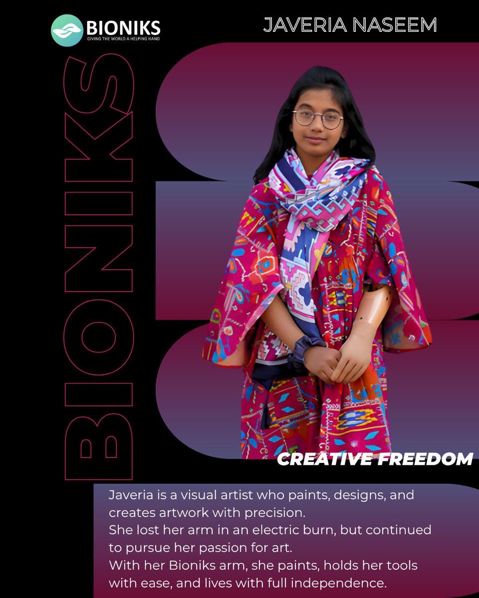 People with disabilities aren’t unemployed because they lack talent. They’re excluded because the world isn’t built for them.

With Bioniks arms, Zakir teaches, Hamza codes, Javeria creates.

Access to the right tools changes everything.

#WithBioniksICan #Inclusion