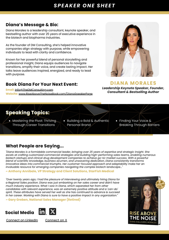 Innovation without clarity is just noise. If your organization, conference, or leadership summit is ready for a dose of real talk, I’m here for it. And if you’re more of a reader than a listener? My bestselling book #RiseAboveTheNoise is a great place to start.