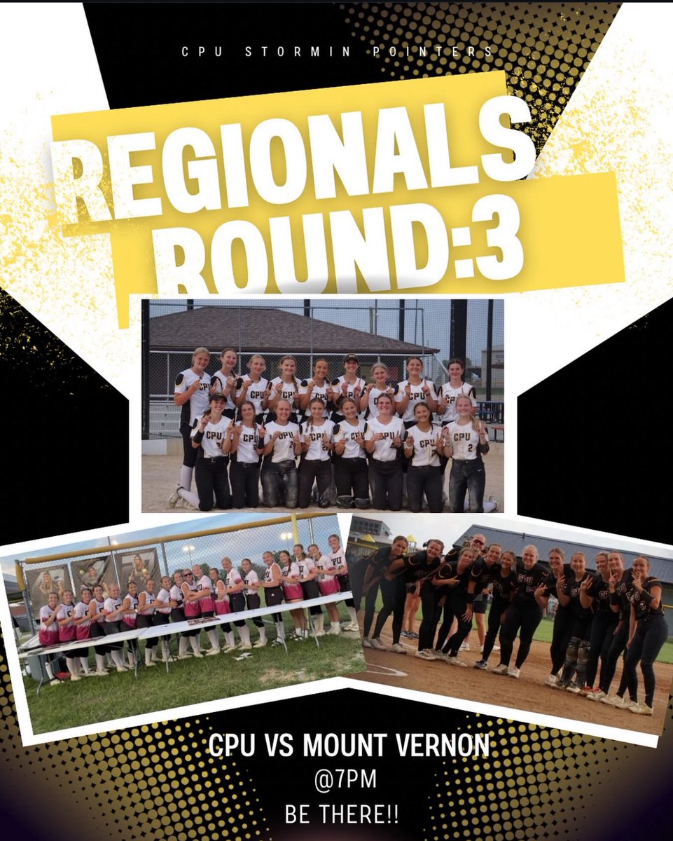 ‼️WAKE UP… ITS GAME DAY‼️
Regional Final
🆚Mount Vernon Mustangs 
⏰7PM
at Mount Vernon
Come support and let’s pack the stands tonight!!