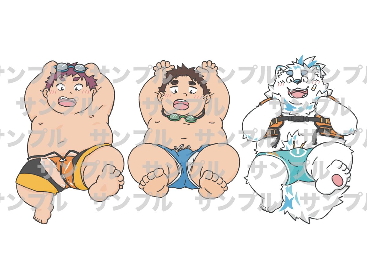 何も問題が起こらなければブースト4！で出すグッズのイラストサンプルです🙇‍♂️
3体セットとかでは無く、1体1体のグッズになります🙇‍♂️
どうにか出せますように…。