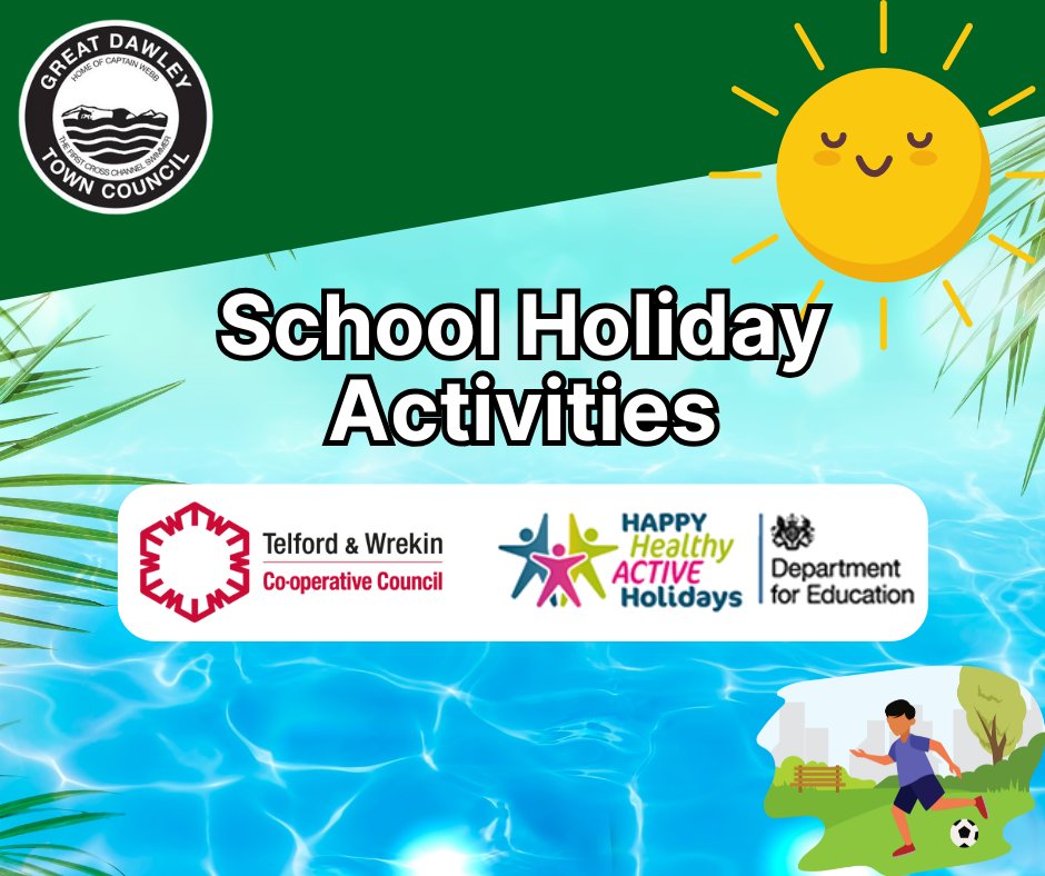 This Summer, the Great Dawley Holiday Club is taking part in the HHAH programme, offering some great sessions.

It’s completely FREE for children from Reception to Yr 11 who are eligible for benefit-related free school meals. 📝 

Book on: loom.ly/omWPduk.