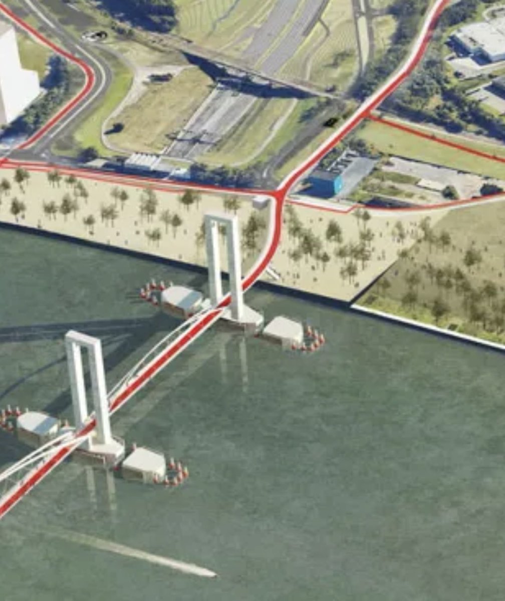 Dit aansluitdeel van de nieuwe Antwerpse fietsbrug lijkt me best bijzonder. 😅