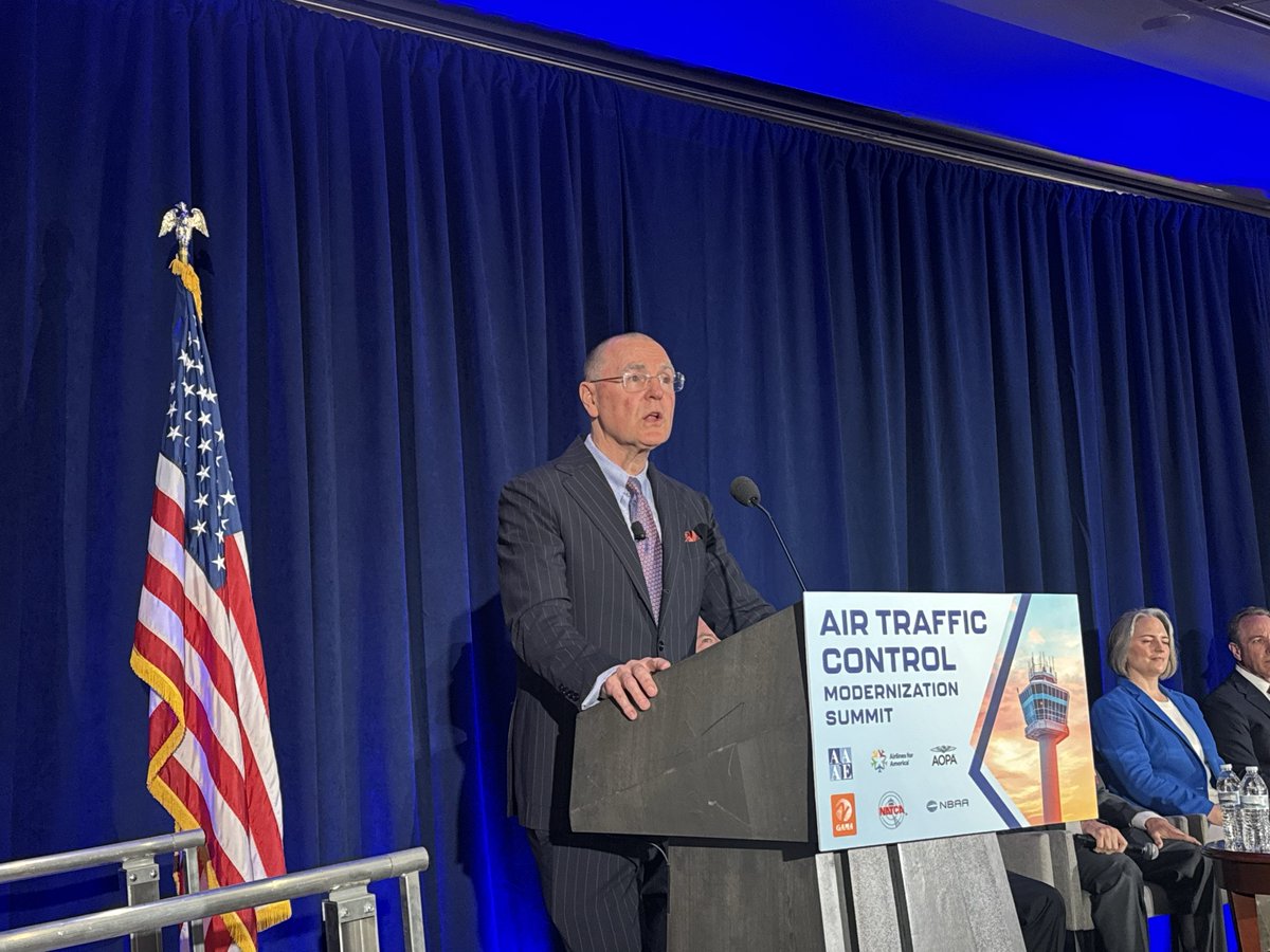 AAAEDelivers's tweet image. Today in Washington, D.C., AAAE is holding the 2025 Air Traffic Control Modernization Summit, in partnership with @AirlinesDotOrg, @flywithaopa, @GAManufacturers, @NATCA and @NBAA.

Follow for updates from speakers throughout the day.