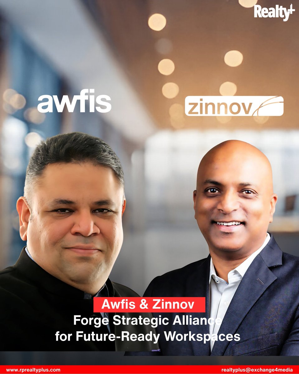 RPRealtyPlus's tweet photo. @myawfis  has joined hands with global consulting firm @Zinnov to enable deeper market penetration and operational efficiency. 

Read more: https://t.co/P0wYx6DPcg

#Awfis #Zinnov #StrategicPartnership #HybridWorkspaces #WorkplaceInnovation #CoworkingIndia #FlexWorkspaces https://t.co/ghgde2Yny4
