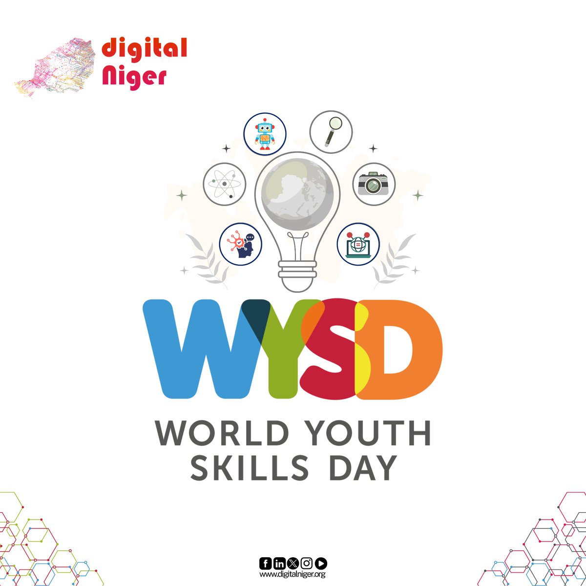 Aujourd’hui, on célèbre le #WorldYouthSkillsDay 

Nous formons chaque année des milliers de jeunes aux compétences numériques💻 : coding, IA, cyber, outils digitaux…

Parce qu’un·e jeune formé·e = un Niger plus fort. 🇳🇪

#DigitalNiger #DigitalSkills #YouthPower