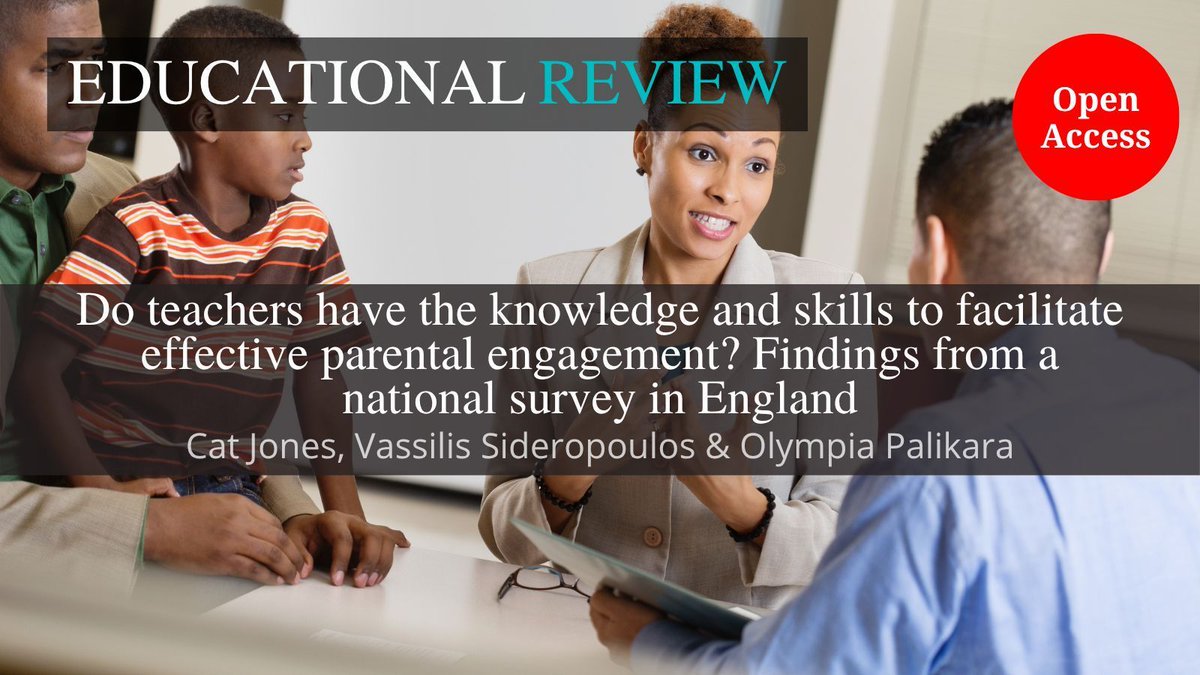 EdReview's tweet image. 🏠🏫 Are teachers ready to work with parents? Data from England identifies key training gaps and highlights concerning trends in teachers&apos; parental engagement knowledge &amp;amp; skills. 

doi.org/10.1080/001319…

@MissJonesEd @VassilisSide @OlympiaPalikara @Warwick_Edu @Teacher_Survey