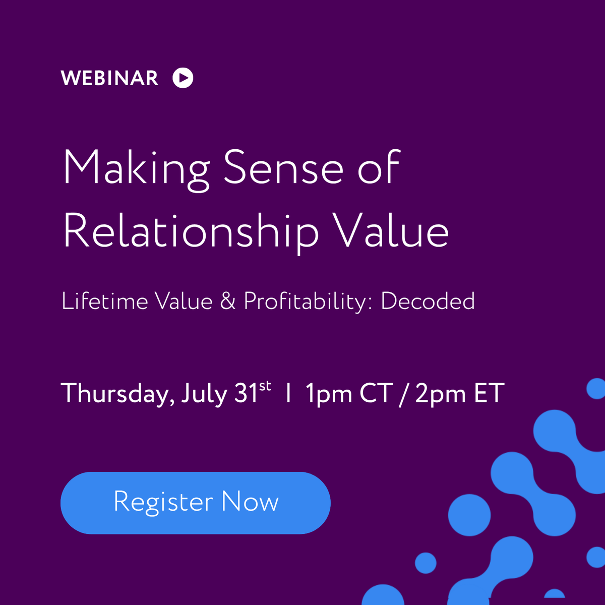 Relationship value gets a lot of buzz—but few know how to measure, grow, or act on it. This webinar will show you how.   
👉 Save your spot: hubs.li/Q03xgl740 

#BankMarketing #CreditUnionMarketing #DataDrivenMarketing #FinancialMarketing #BankingInnovation