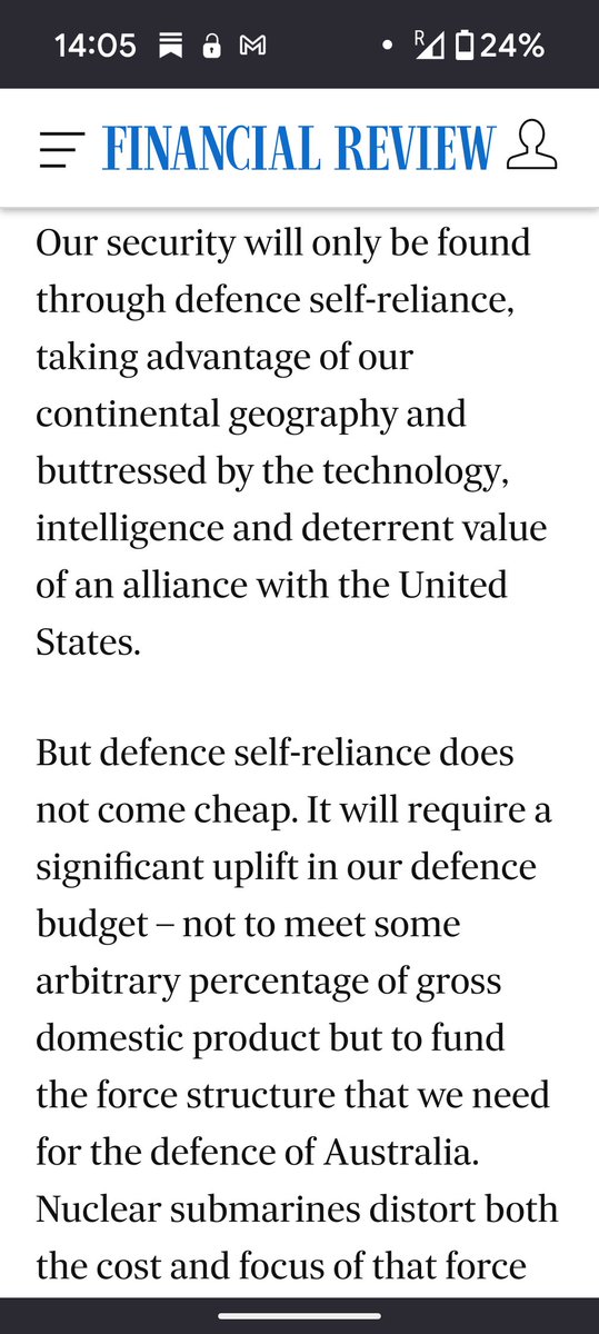 latikambourke's tweet image. Cost of AUKUS submarines too expensive to defend ourselves says Peter Varghese.
afr.com/policy/foreign…