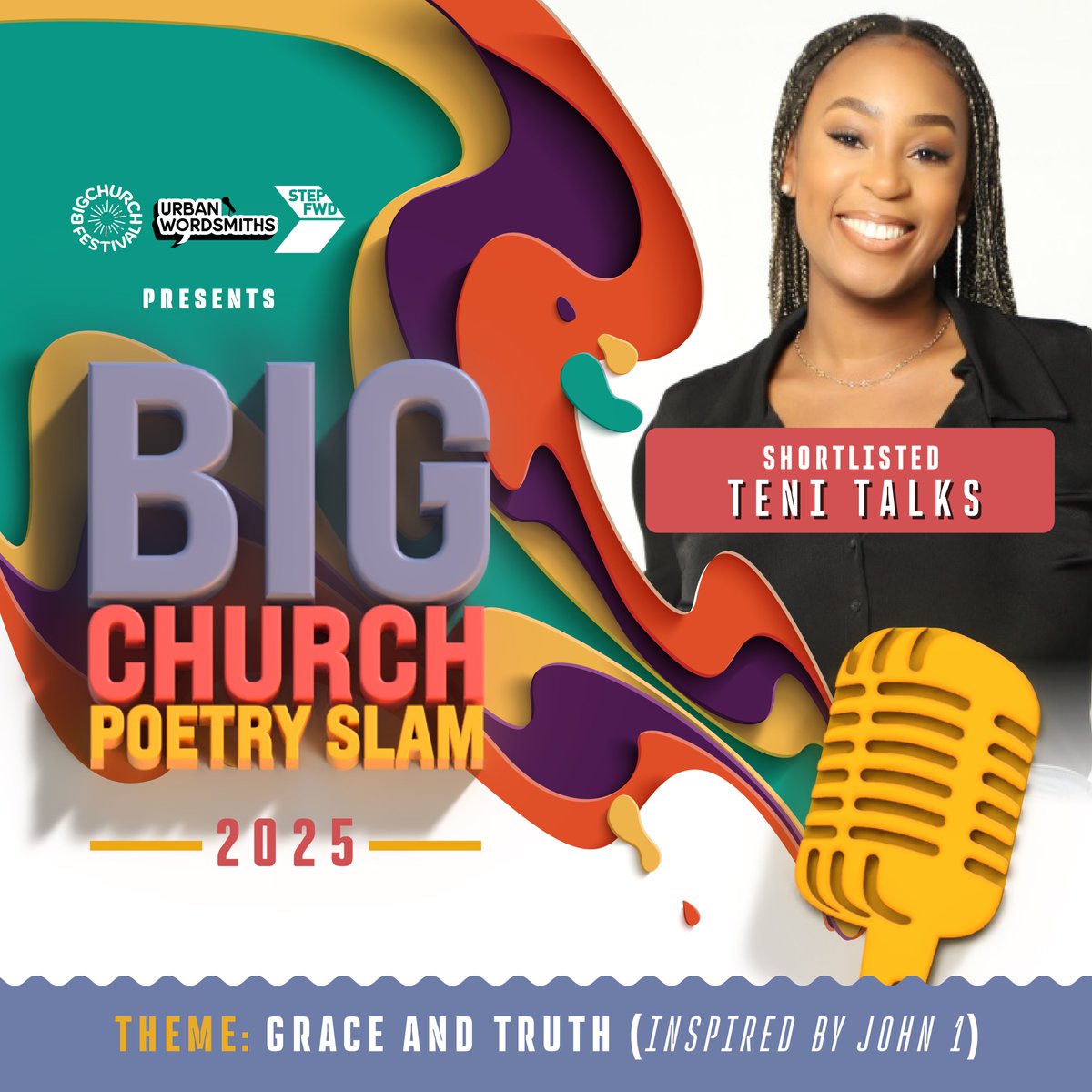 A Step FWD (@astepfwd) on Twitter photo POST 3: Congrats again to the 12 Shortlisted poets who made it through in the Big Church Poetry Slam - Grace & Truth auditions <a href="/BigChurchFest/">Big Church Festival</a> <a href="/daiwoolridge/">Dai Woolridge (Poet)</a>
Here are a few of them... ๐ฅณ๐ฅณ๐ฅณ
ilo <a href="/Nomtha_Iloe/">Nomthandazo Ilomusa</a>
Megan Ludlow <a href="/ludlow_megan/">megg_popp</a>
MOON <a href="/JLeeMoon/">Jennifer Lee Moon</a>
Teni Talks <a href="/TeniTalks/">Teni Talks โจ</a> POST 3: Congrats again to the 12 Shortlisted poets who made it through in the Big Church Poetry Slam - Grace & Truth auditions <a href="/BigChurchFest/">Big Church Festival</a> <a href="/daiwoolridge/">Dai Woolridge (Poet)</a>
Here are a few of them... ๐ฅณ๐ฅณ๐ฅณ
ilo <a href="/Nomtha_Iloe/">Nomthandazo Ilomusa</a>
Megan Ludlow <a href="/ludlow_megan/">megg_popp</a>
MOON <a href="/JLeeMoon/">Jennifer Lee Moon</a>
Teni Talks <a href="/TeniTalks/">Teni Talks โจ</a>