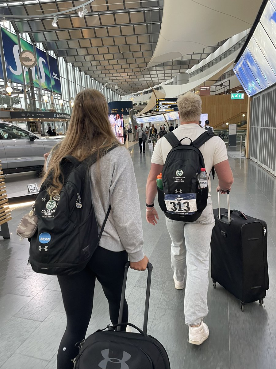 CSUTrackFieldXC's tweet image. Adam Hellbom and Kajsa Borrman have arrived in Bergen, Norway for the @EuroAthletics U23 Championships!
#Relentless x #CSURams