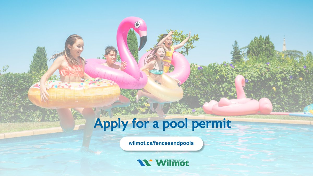 Planning to build a pool? 
You'll need a permit for that! 📝
Get more information and find out what's required at wilmot.ca/fencesandpools
