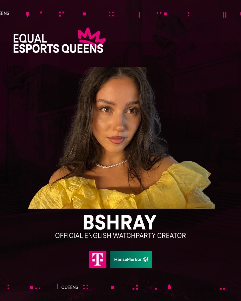 Wir heißen @bshray_ herzlich, als offizielle Englisch Watchparty Creatorin für #EQUALESPORTS QUEENS Willkommen!❤️

Sie wird während der Spieltage englische Watchparties hosten!