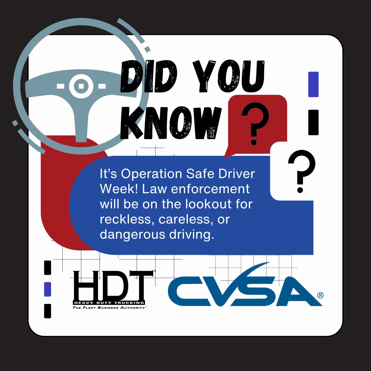 HDTrucking's tweet image. 🚔Operation Safe Driver Week is happening July 13-19, 2025. Learn more 👉 loom.ly/nfBID6M
#operationsafedriver