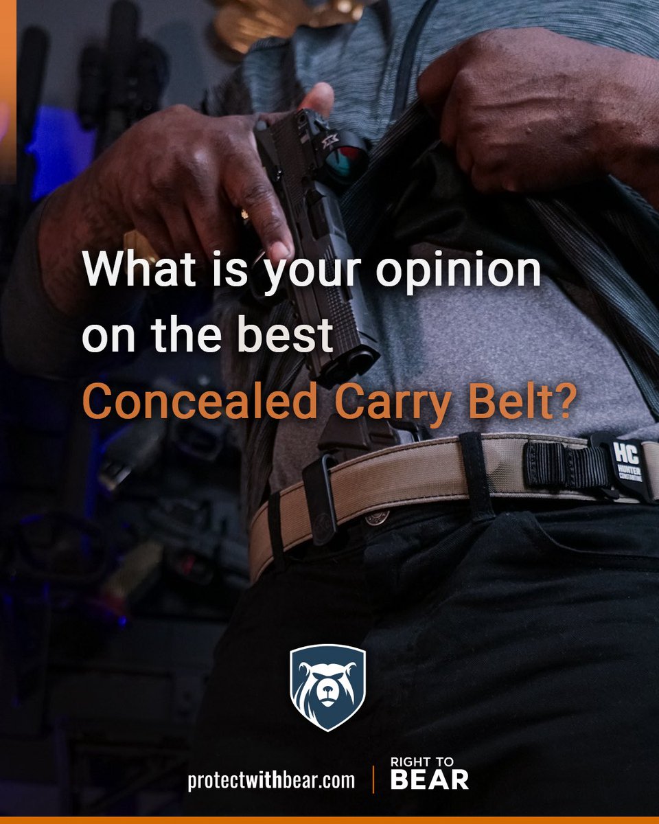protectwithbear's tweet image. What is your opinion on the Best Concealed Carry belt? There are a LOT of solid options out there but we listed a few of our favorites in our latest blog. Check it out! 
protectwithbear.com/blogs/news/bes…
